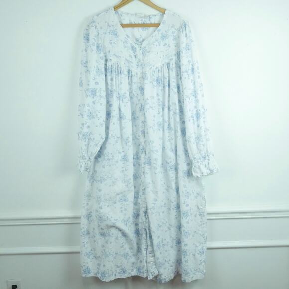 Vintage XXXL 3X Plus Size Nightgown Cottagecore Granny Pintuck Midi Cotton Midi - Picture 1 of 11